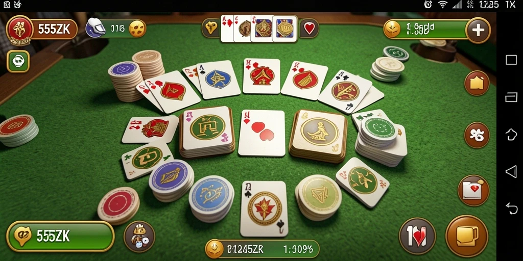 Tampilan gameplay seru dalam game Gaple 555ZK.