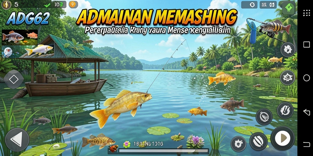 Screenshot utama <strong>ADG62</strong> menampilkan pengalaman memancing yang mendebarkan.