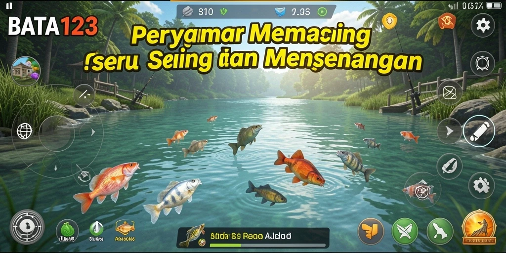 Screenshot gameplay BATA123 yang menunjukkan momen seru saat memancing.
