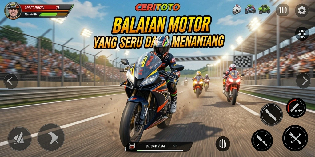 Tampilan menegangkan dari perlombaan motor di CERITOTO.