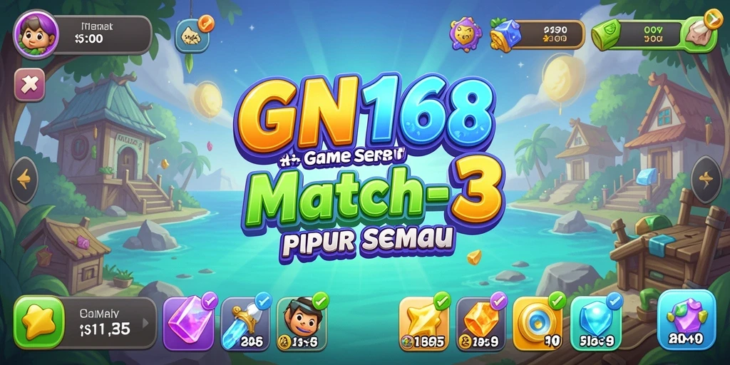 Screenshot gameplay GN168 yang penuh warna dan menantang.