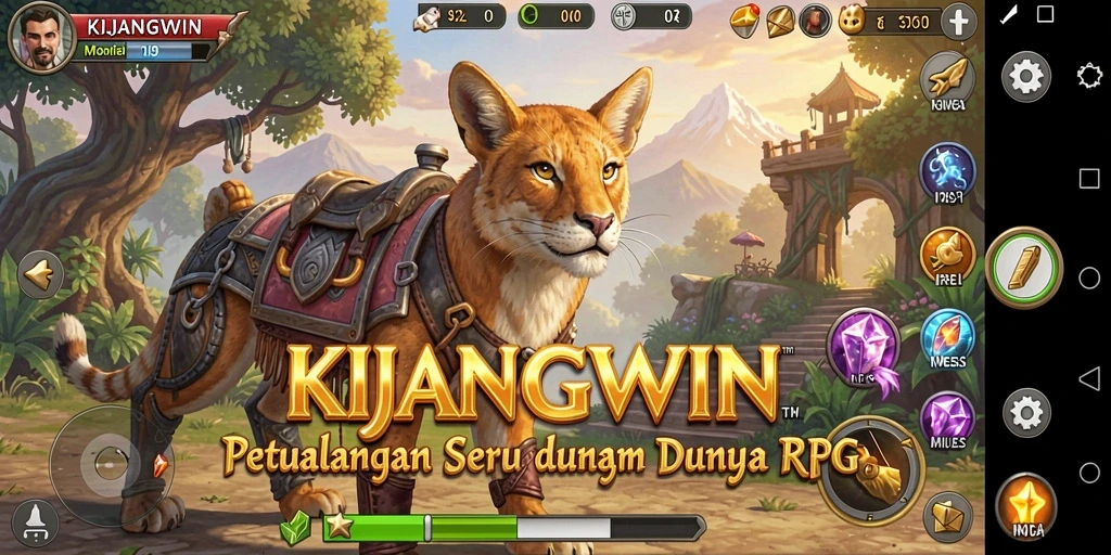 Screenshot gameplay RPG KIJANGWIN yang menampilkan petualangan seru.