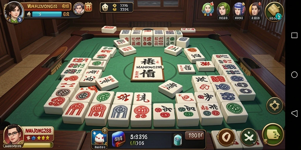 Tampilan gameplay <strong>MAHJONG288</strong> yang menarik dalam suasana Idle.
