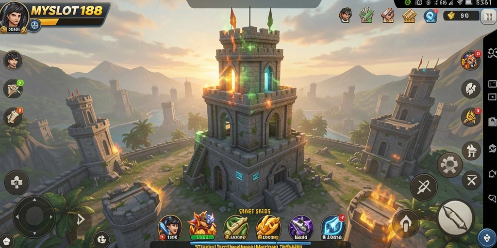 Screenshot utama MYSLOT188 menampilkan aksi mendebarkan dalam Tower Defense.