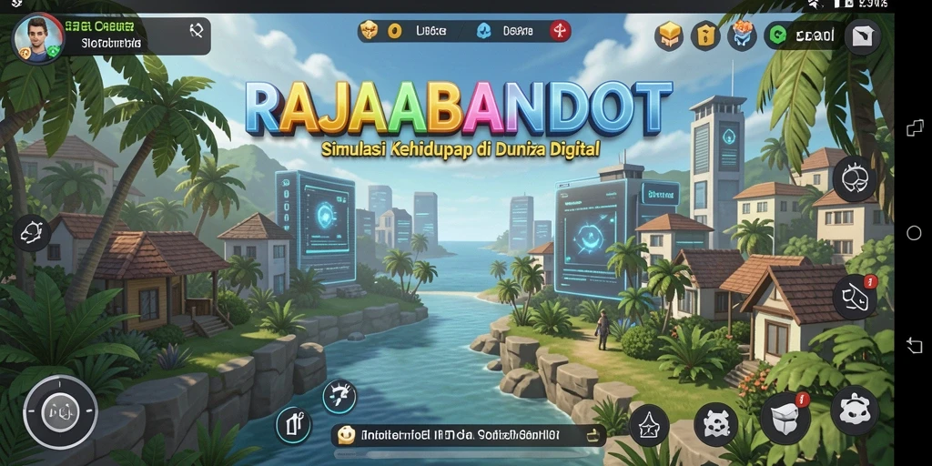 Screenshot RAJABANDOT yang menampilkan gameplay simulasi yang menarik.