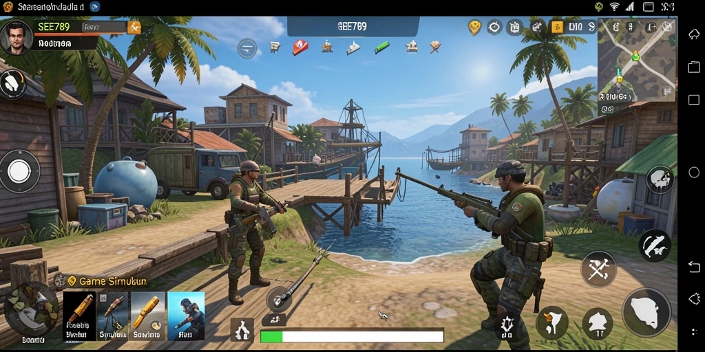 Tampilan gameplay SEE789 dengan interaksi dinamis antar karakter.